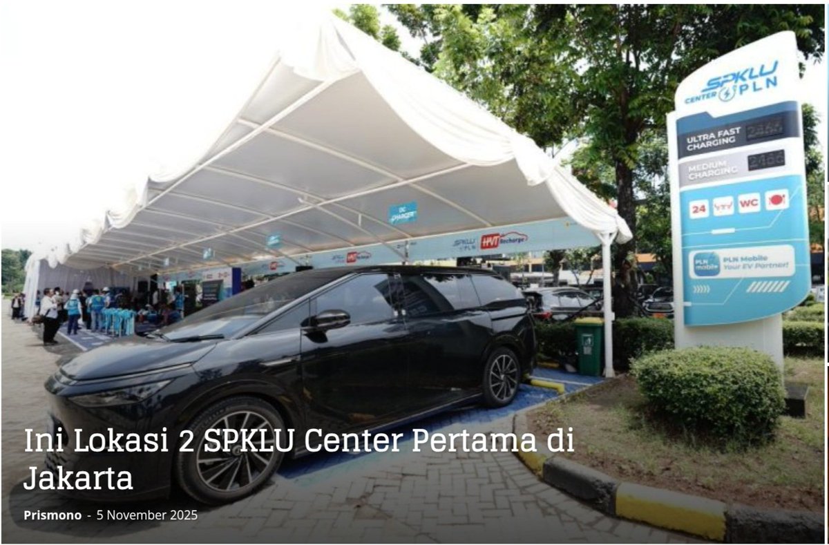 petrominer_com's tweet image. Pembangunan SPKLU Center ini merupakan bagian dari strategi PLN untuk memperkuat ekosistem kendaraan listrik berbasis baterai di seluruh Indonesia 

#spklu #pln #kendaraanlistrik #uidjakartaraya #strategis #restarea #toljagorawi #petrominer 

petrominer.com/ini-lokasi-2-s…