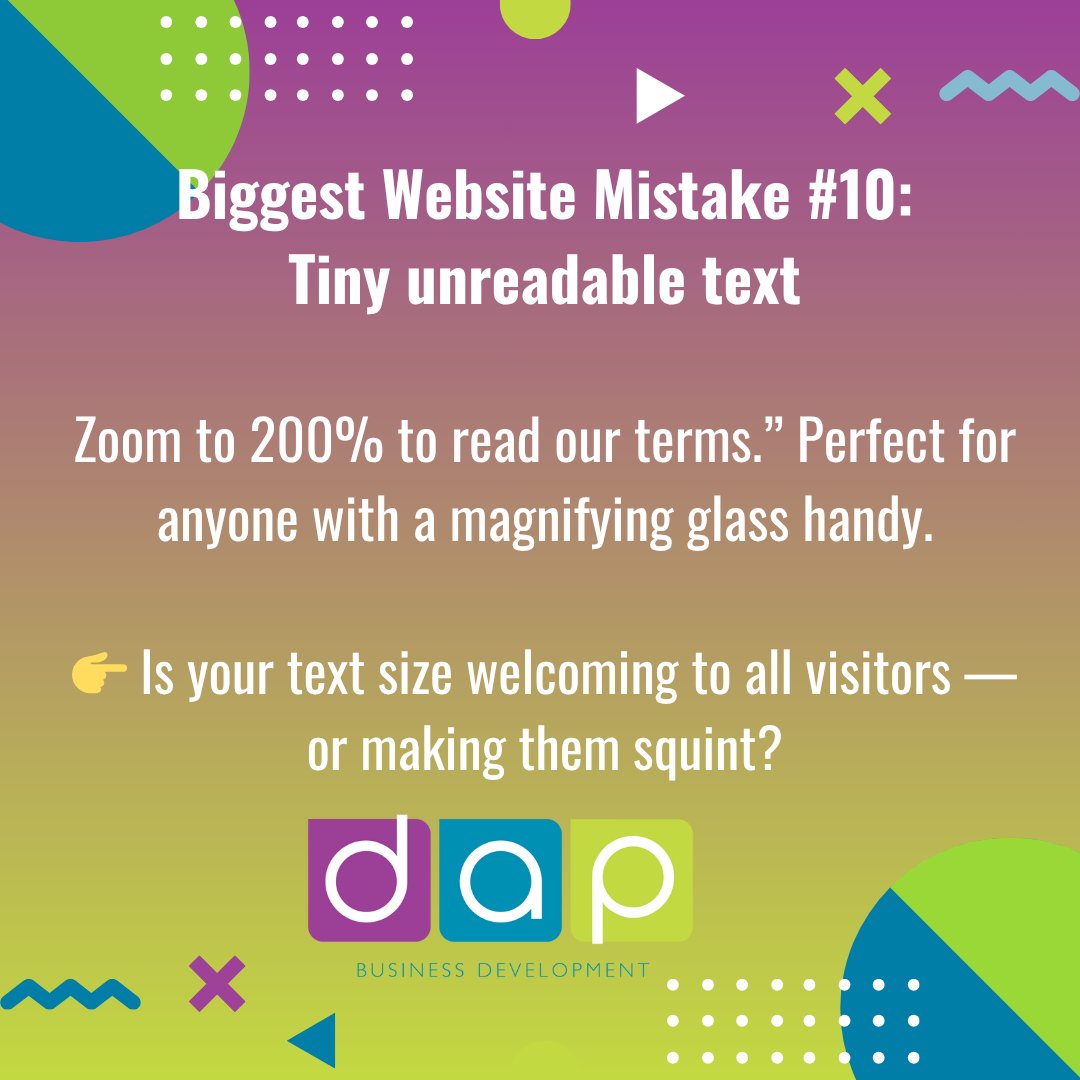 developpromote's tweet image. developandpromote.co.uk
#WebsiteFails #SmallBusinessTips #DevelopAndPromote