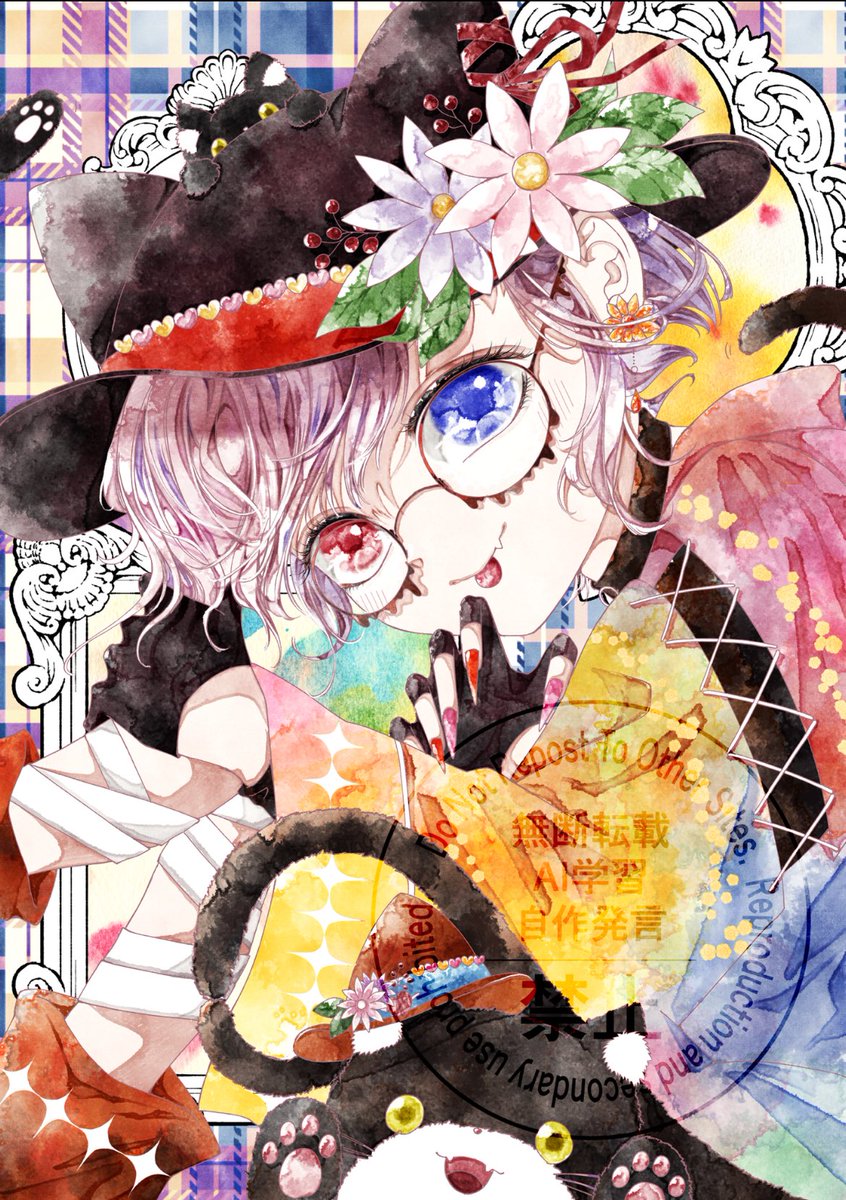 季節外れのハロウィン🎃
『お菓子くれなきゃいたずらするよ？』
現代朧🐱

#ハロウィン2025 #Halloween2025 
#illustration #oc