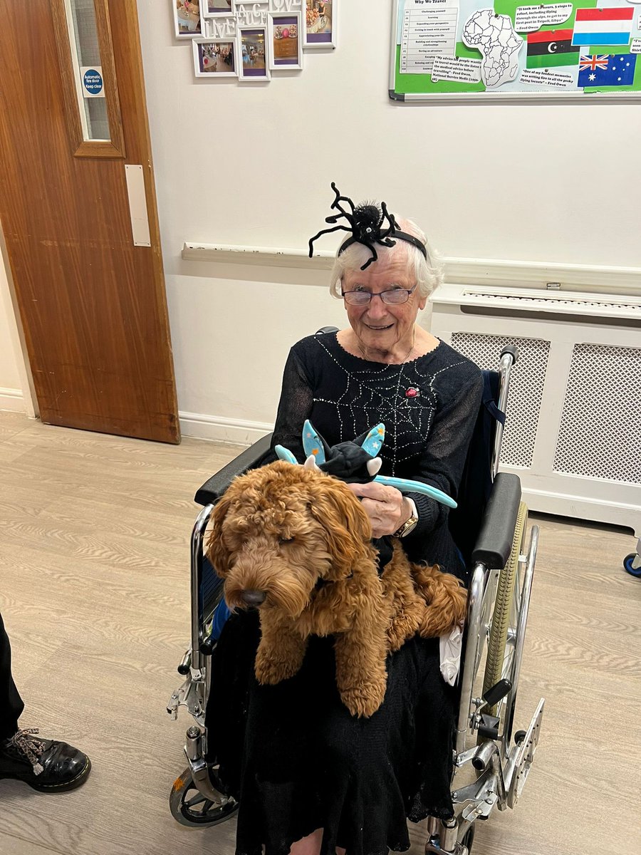 palmsrow's tweet photo. Some pics from our Halloween party at Westbourne last week,  featuring singer Fiona Ball and Shelby’s singing puppies!

#carehomes #CareHomeLife https://t.co/Y7rtPlSSta