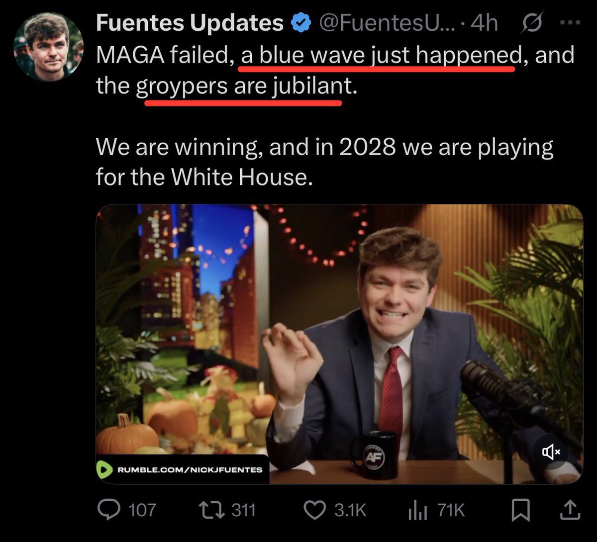 Do you understand why it’s not “infighting” yet?