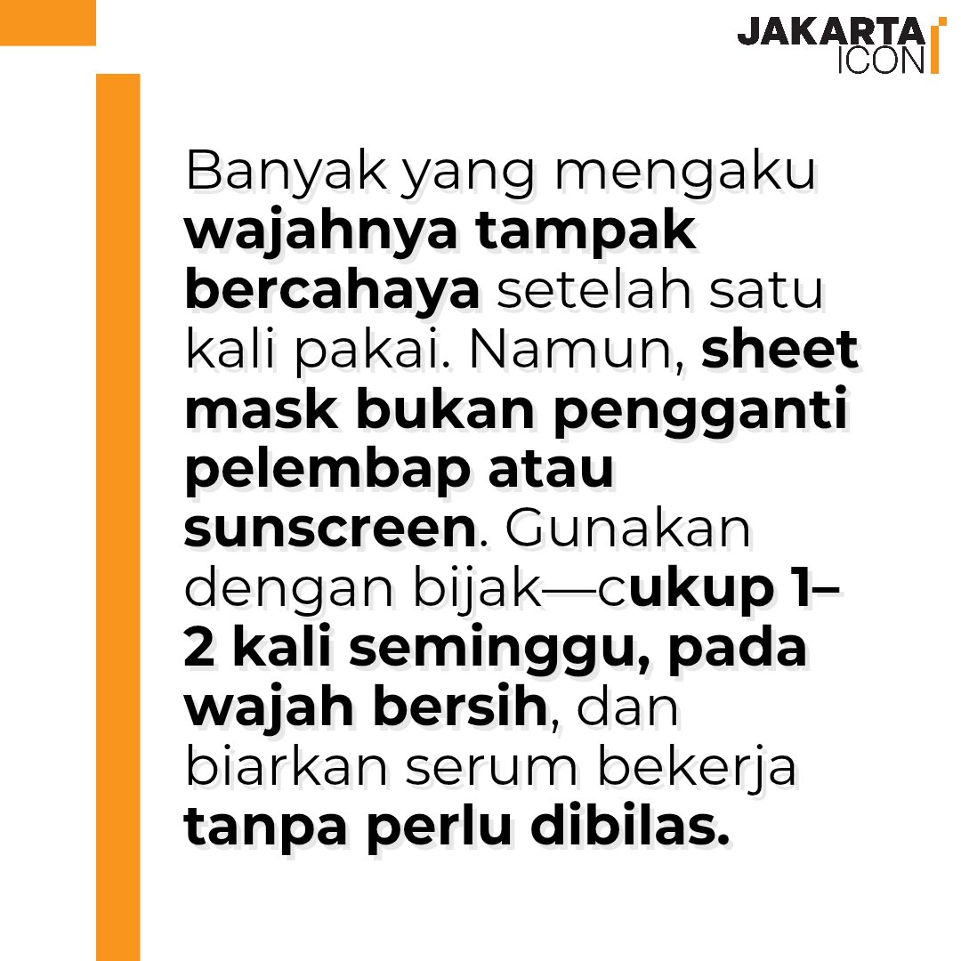 jak_icon's tweet photo. Siapa yang sering pakai SheetMask nih jakizen? Ternyata hasil nya ga main main loh, tapi harus digunakan sesuai dengan takarannya yah. Yuk simak tata cara penggunaannya di https://t.co/neTvdIRF72 https://t.co/7ypC01n47b