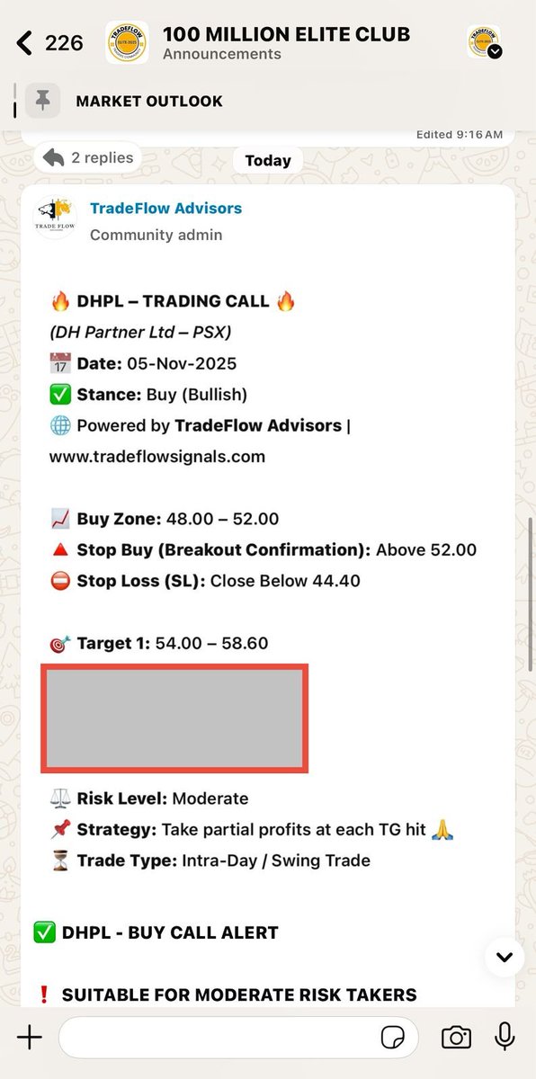 trade_flow's tweet image. 🚀💥 #DHPL  GAP UP PERFORMANCE 53.00 &amp;gt;&amp;gt;&amp;gt; 56.88++  JUST IN 1-SESSION 7.14% GAIN 💹🚀

📅 Call Given: 05-NOV
🎯 Bullish Targets: 58+✅
📊 Achievement: Stock rallied to 56.88+ (+7.14%)

TradeFlow New Year Offer (2026) is Back!

Get access to Elite and Platinum tiers — plus our