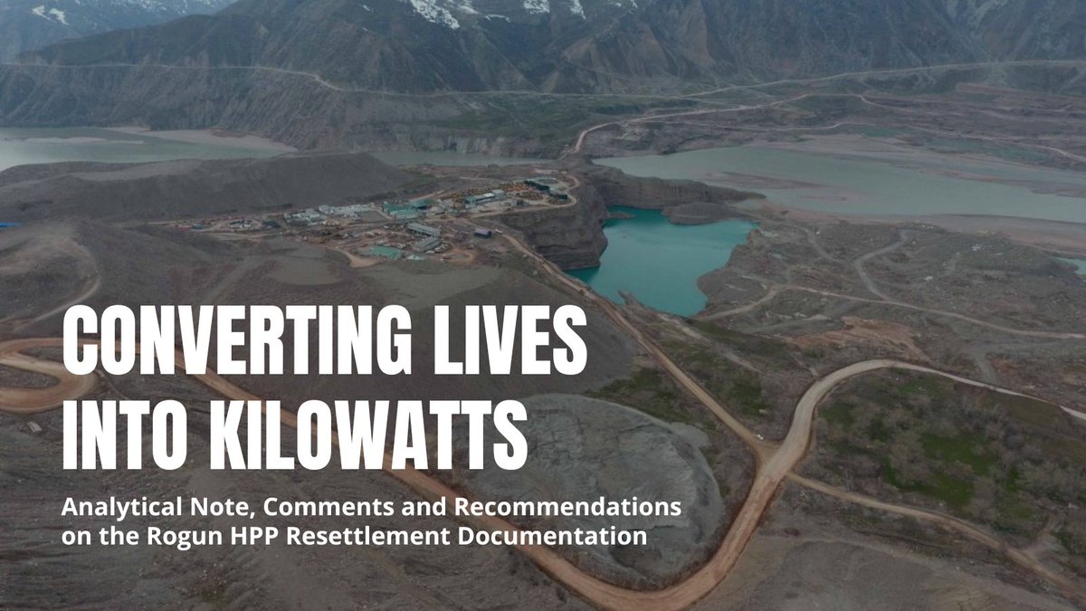 1/‼️ On November 4, 2025, the international coalition Rogun Alert published a report on the unfair resettlement of people due to the construction of the #Rogun hydropower plant in #Tajikistan

🔗 Read more:
rogun.exposed/pdf/2025_Reset…