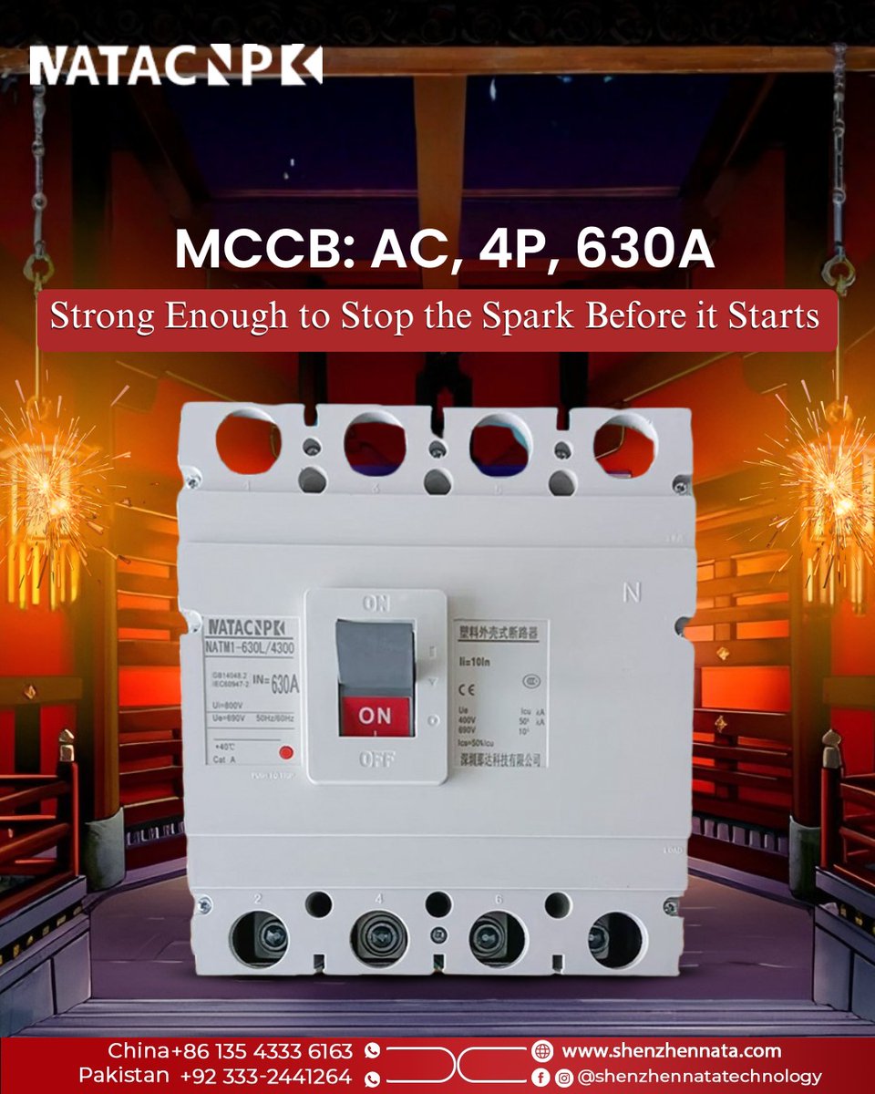 ShenzhenNata's tweet image. 𝐒𝐭𝐨𝐩 𝐭𝐡𝐞 𝐒𝐩𝐚𝐫𝐤 𝐁𝐞𝐟𝐨𝐫𝐞 𝐈𝐭 𝐒𝐭𝐚𝐫𝐭𝐬 ⚡

𝐒𝐡𝐞𝐧𝐳𝐡𝐞𝐧 𝐍𝐚𝐭𝐚 𝐓𝐞𝐜𝐡𝐧𝐨𝐥𝐨𝐠𝐲 presents the 𝐍𝐀𝐓𝐀𝐂 𝐏 𝐌𝐂𝐂𝐁 (𝐀𝐂, 𝟒𝐏, 𝟔𝟑𝟎𝐀).  
🌐 Shenzhennata.com
.
.
#ShenzhenNataTechnology #ElectricalSafety #CircuitProtection