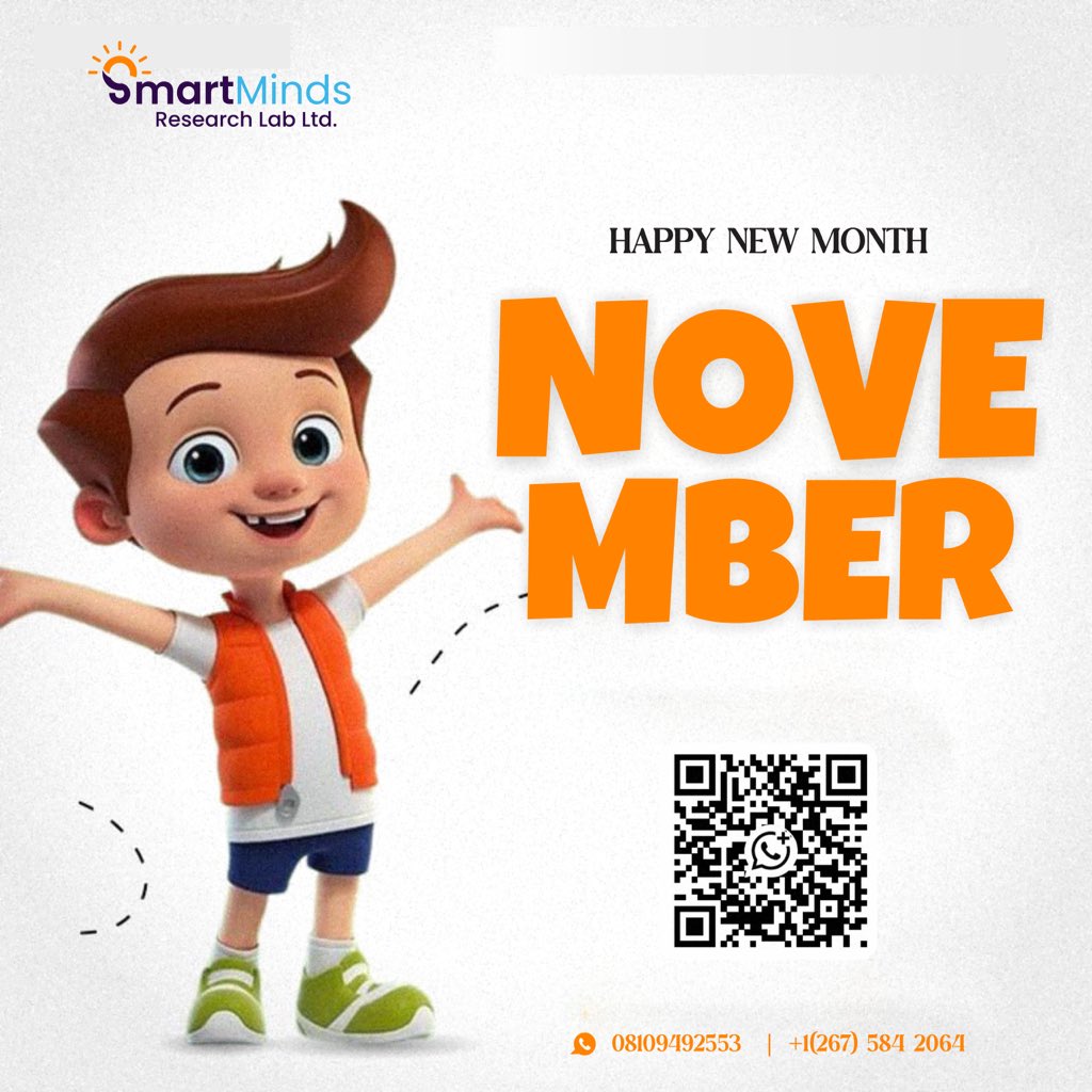 SMResearch_'s tweet photo. New month, new hope, new inspiration. Welcome to SmartMinds, where integrity meets innovation.
#november #newmonthnewgoals #smartminds https://t.co/KRdogvsL7x