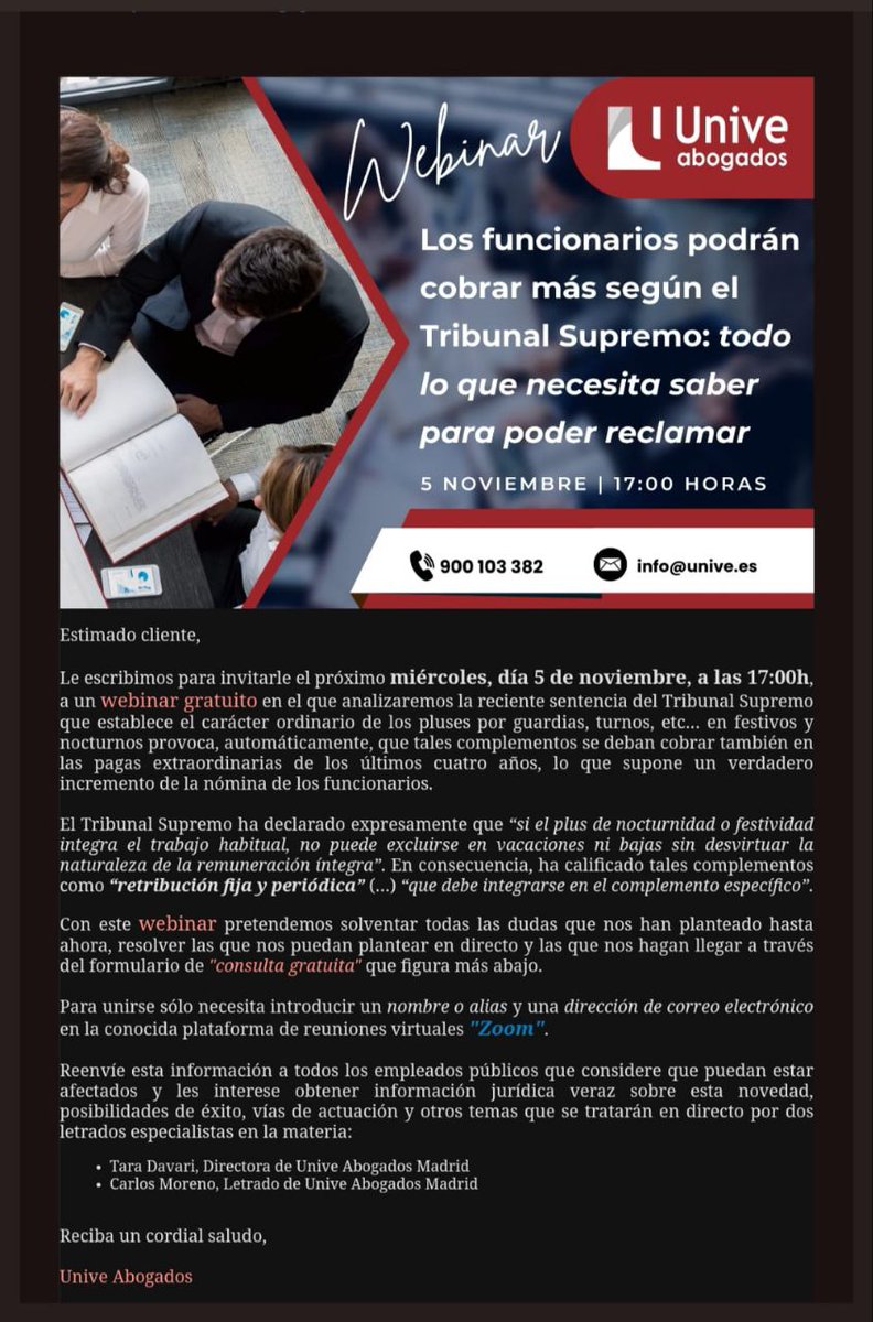 XristianDiaz25's tweet photo. #FijezaYa 🚥 Recordatorio 🚥
📆- Hoy 17:00h 🚥 Webinar #Unive 
🚥 @univeabogados #Pluses y 
🚥 @AsociacionEPA #Complementos: https://t.co/oevAf2FpRK