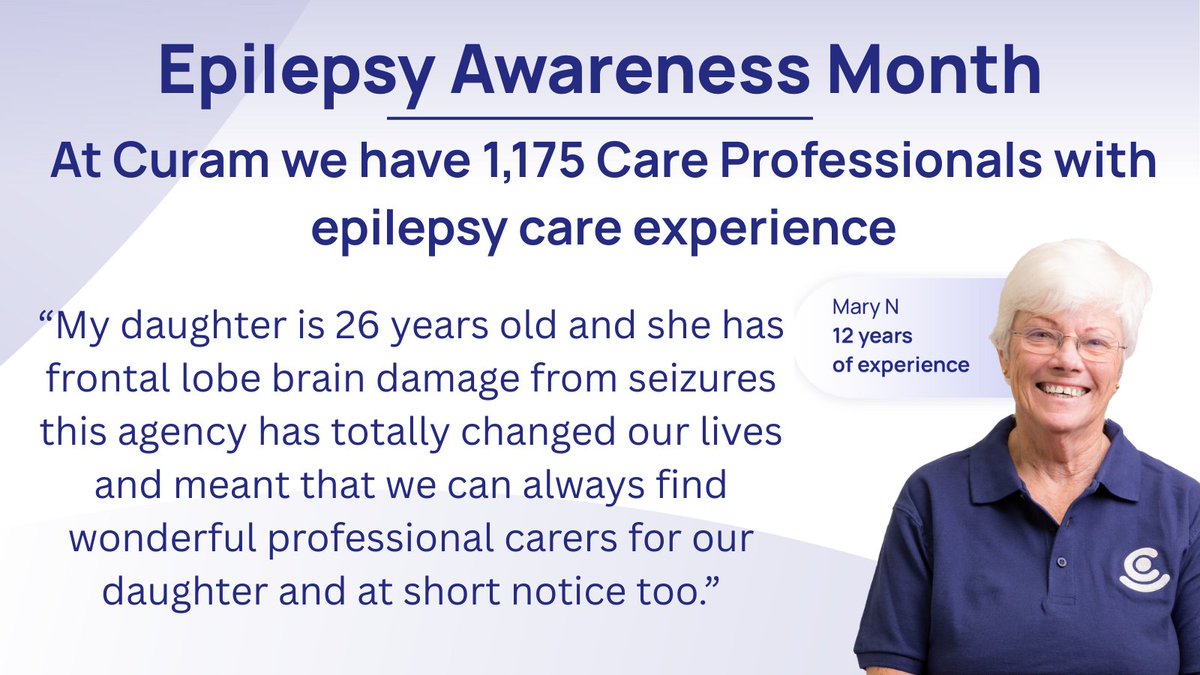 Curamuk's tweet photo. At Curam, we’re proud to care for people affected by epilepsy alongside the work @epilepsyaction does who provide advice, information, and community for those with the condition. Find a Curam Care Professional with epilepsy care experience here today ➡️ https://t.co/yBnwZ9UMeo https://t.co/hq6VITl5I4