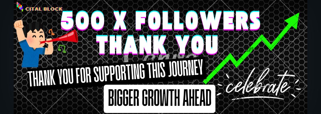 🎉 Hooray❕We’ve hit 500 X followers 🥳

This milestone means a lot because it’s 100% organic. No bots, no shortcuts, just genuine people who believe in what we’re building. 💪

While many projects chase numbers, we’re chasing impact. We’re focused on community, vision and long
