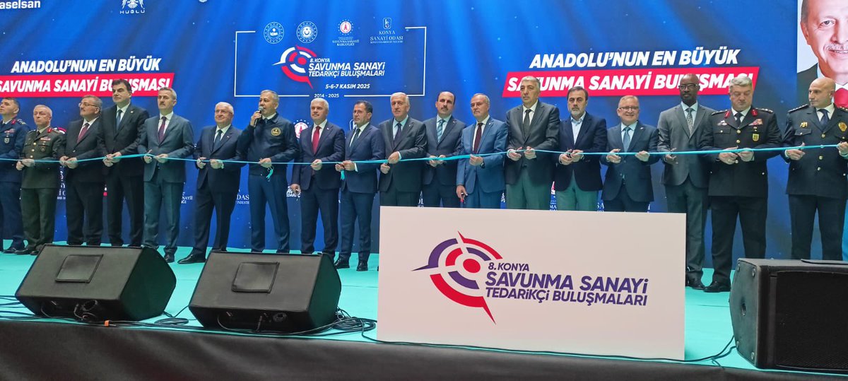 İçişleri Bakanımız <a href="/AliYerlikaya/">Ali Yerlikaya</a> ve Milli Savunma Bakanımız Yaşar Güler’in teşrifleriyle <a href="/KonyaSanayiOdas/">Konya Sanayi Odası</a>'nın düzenlediği 8. Konya Savunma Sanayi Tedarikçi Buluşmaları’nın açılışına katıldık. Yerli ve milli üretim gücümüzün sergilendiği fuara tüm hemşehrilerimizi davet ediyorum.