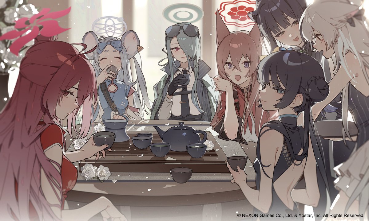 ブルーアーカイブ×ワンダーリンクス　コラボレーションより、「シュンとココナのお土産のお茶」にて「山海経のお茶会」のイラストを担当させていただきました。どうぞよろしくお願いいたします！
#ブルアカ