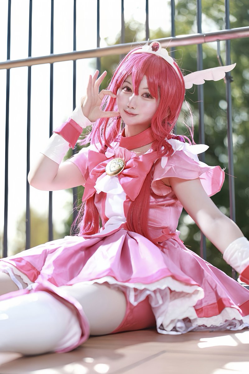 outu_mha's tweet image. cosplay┊︎キュアハッピー💘💘

※タップ推奨
📸@sakana2_cam さん
 #倉コス8 #倉コス