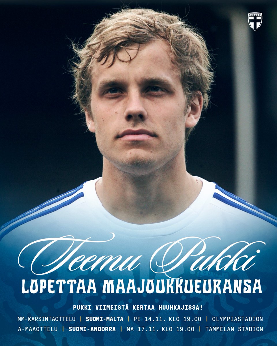 𝐊𝐢𝐢𝐭𝐨𝐬, 𝐓𝐞𝐞𝐦𝐮. 💙🤍

#Huuhkajat #MeOlemmeSuomi
