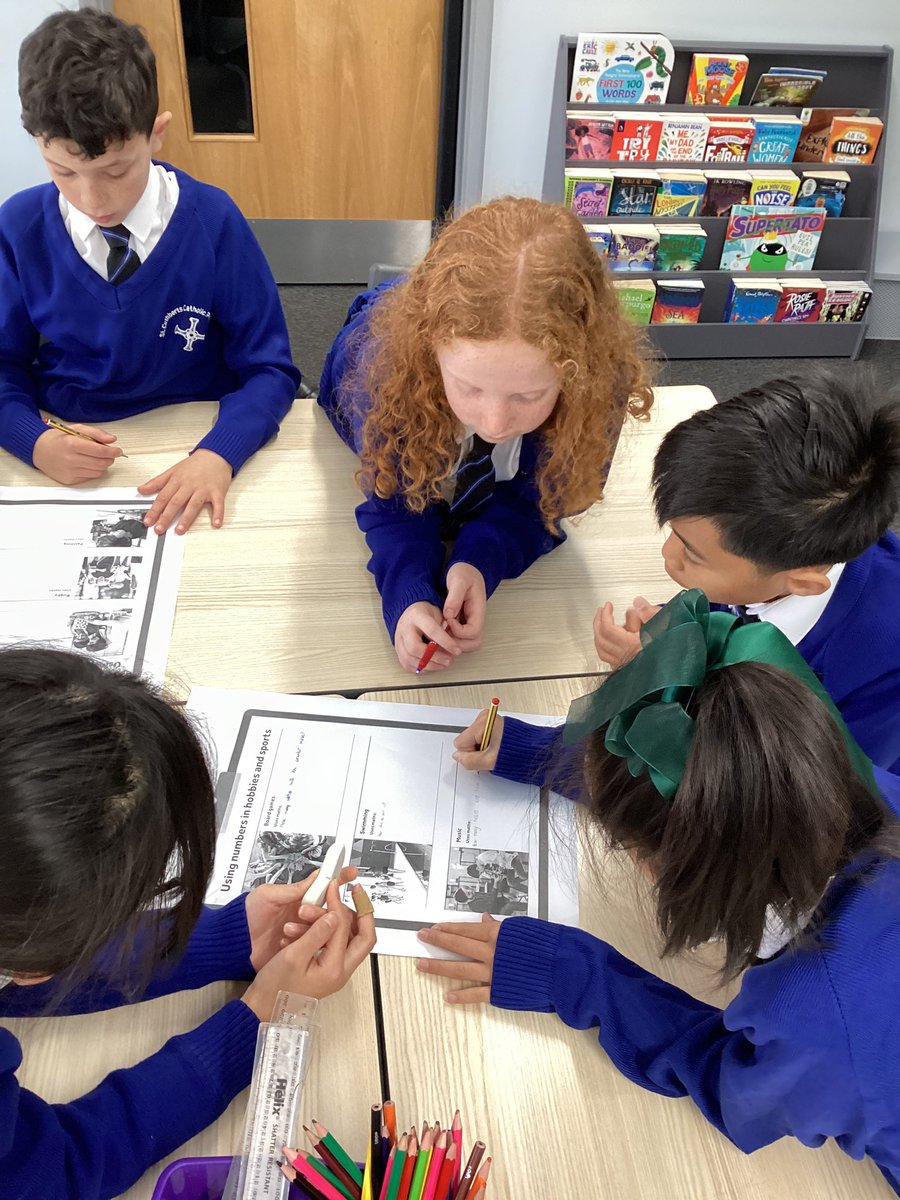 StCuthbertsPri's tweet image. Year 5 loved taking part in the Barclays Lifeskills Assembly for #NumberConfidenceWeek We explored how Maths is used in hobbies and sports, from scoring goals ⚽️ to baking 🎂 and board games 🎲 #StCuthbertsMaths