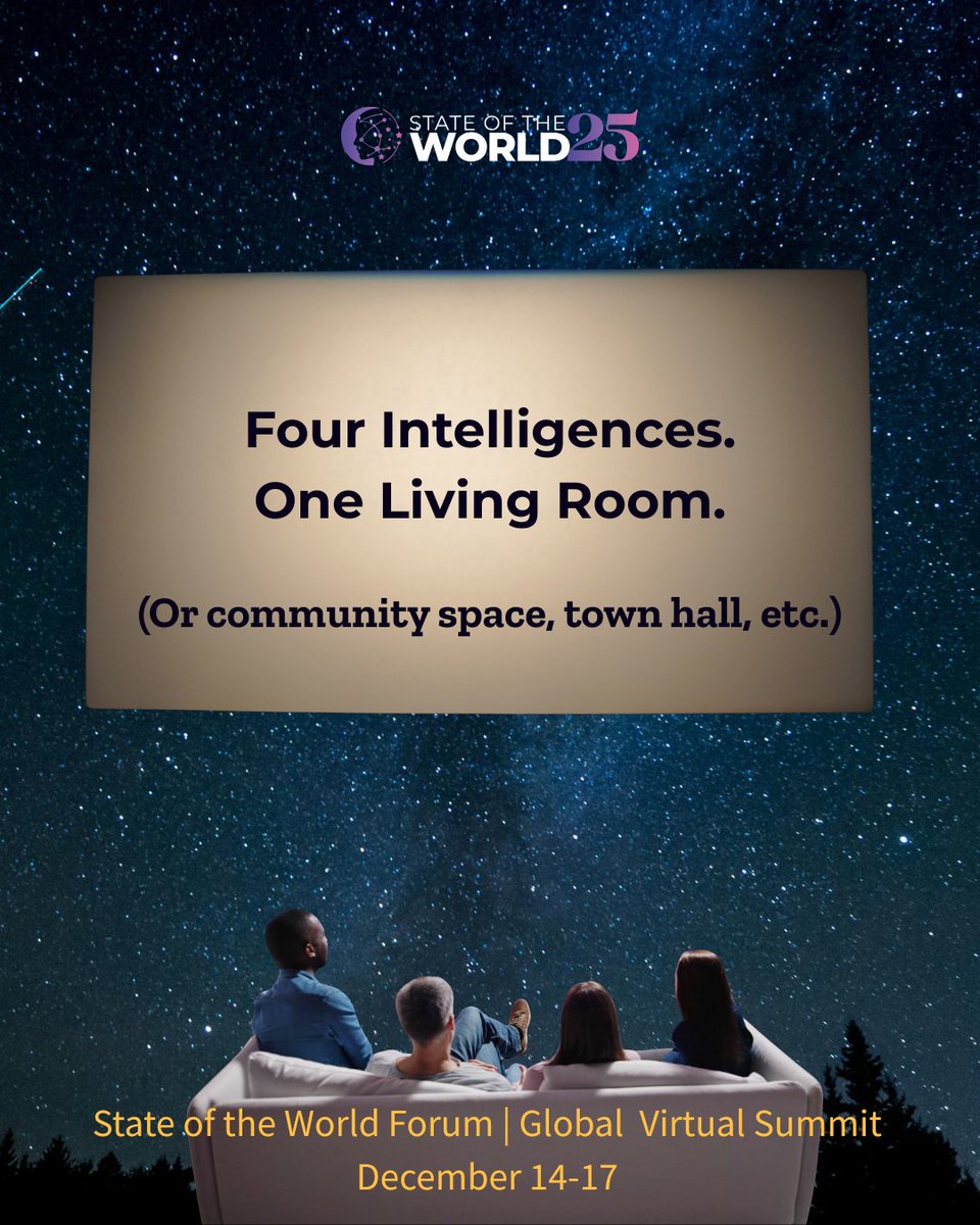 SoTWForum's tweet photo. From Washington DC to Kathmandu, SotW Watch Parties are assembling to engage in daily dialogue, reflection and live link-ups to the Forum. Want to add yours? Visit the 🔗 in profile for more info
#StateOfTheWorld #WatchParty #VirtualSummit #fourintelligences https://t.co/NHHy3nULkB