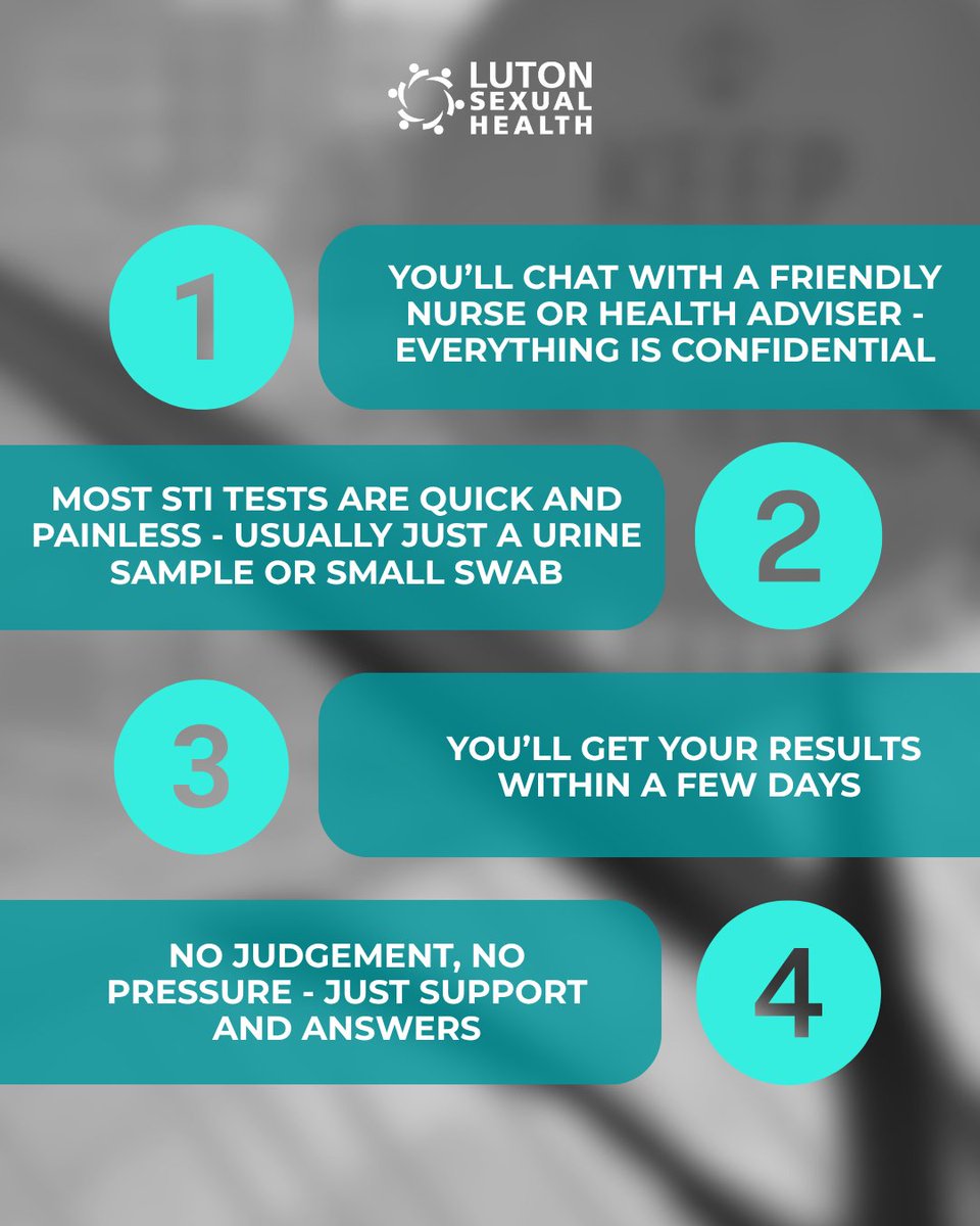 It’s completely normal to feel nervous about getting tested - but we promise it’s easier (and less awkward) than you think 💙

👩🏻‍💻 Go to our website to book your appointment!

#Luton #SexualHealth #Testing #YouthSupport