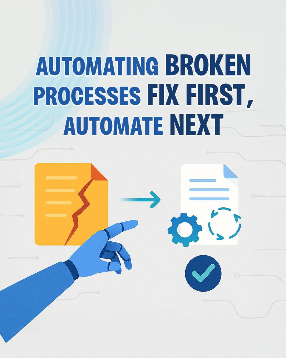 solistechnology's tweet image. Automation isn’t a shortcut, it’s a strategy.
Fix your process, train your team, then let automation amplify your impact.

Automate smarter. Work faster.

#solistechnology #AutomationTools #it #Technology #technologia #smartwork