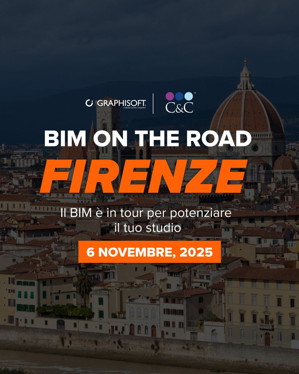 graphisoftit's tweet image. 📢 Domani è il giorno di BIM on the Road – Firenze!
 📍 6 novembre – ore 15:30
 🎟 Ultimi posti disponibili – affrettati!
 👉 bit.ly/4h2uLAk

 #BIMontheRoad #BIM #Graphisoft #OpenBIM #FirenzeEventi