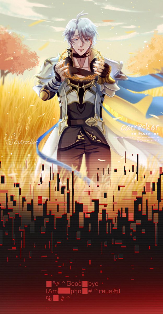 "A wreath of wheat ears will match your amber eyes...⬜⬜⬜"
.
.
#Phainon #ファイノン #HonkaiStarRail #HSRFanart  #崩壊スターレ