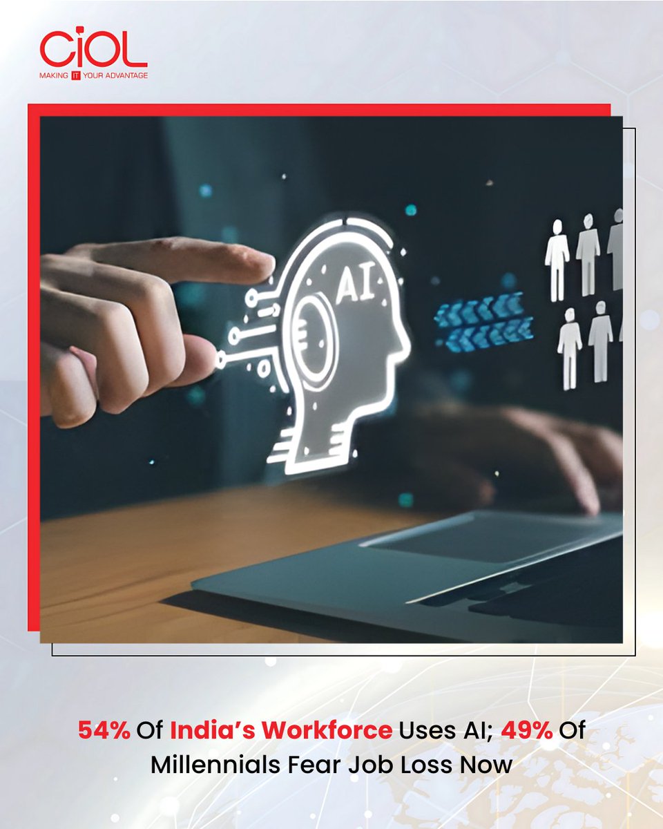 CiOL_News's tweet image. India’s workforce sees AI adoption at 54%, but 49% of millennials fear job loss, underlining the need for leadership, reskilling, and transparent communication to ease concerns.

Read More: ciol.com/tech-buzz/54-o…

#ciol #AI #workforce #fearjibloss #communication