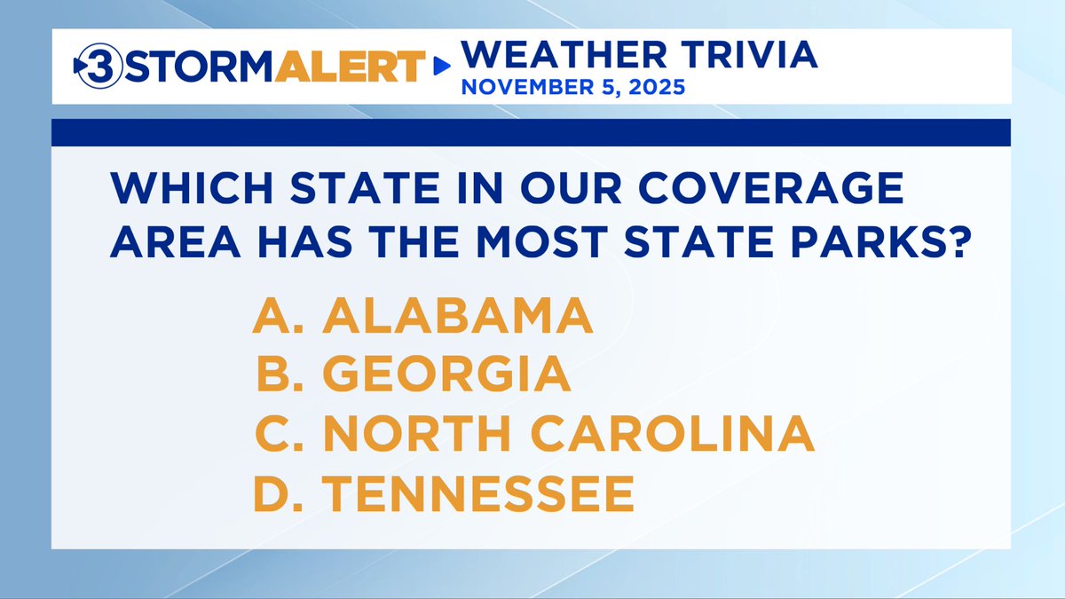 Local3Thunder's tweet photo. It's time for another edition of Wednesday weather trivia! https://t.co/oYNkbRyRrI