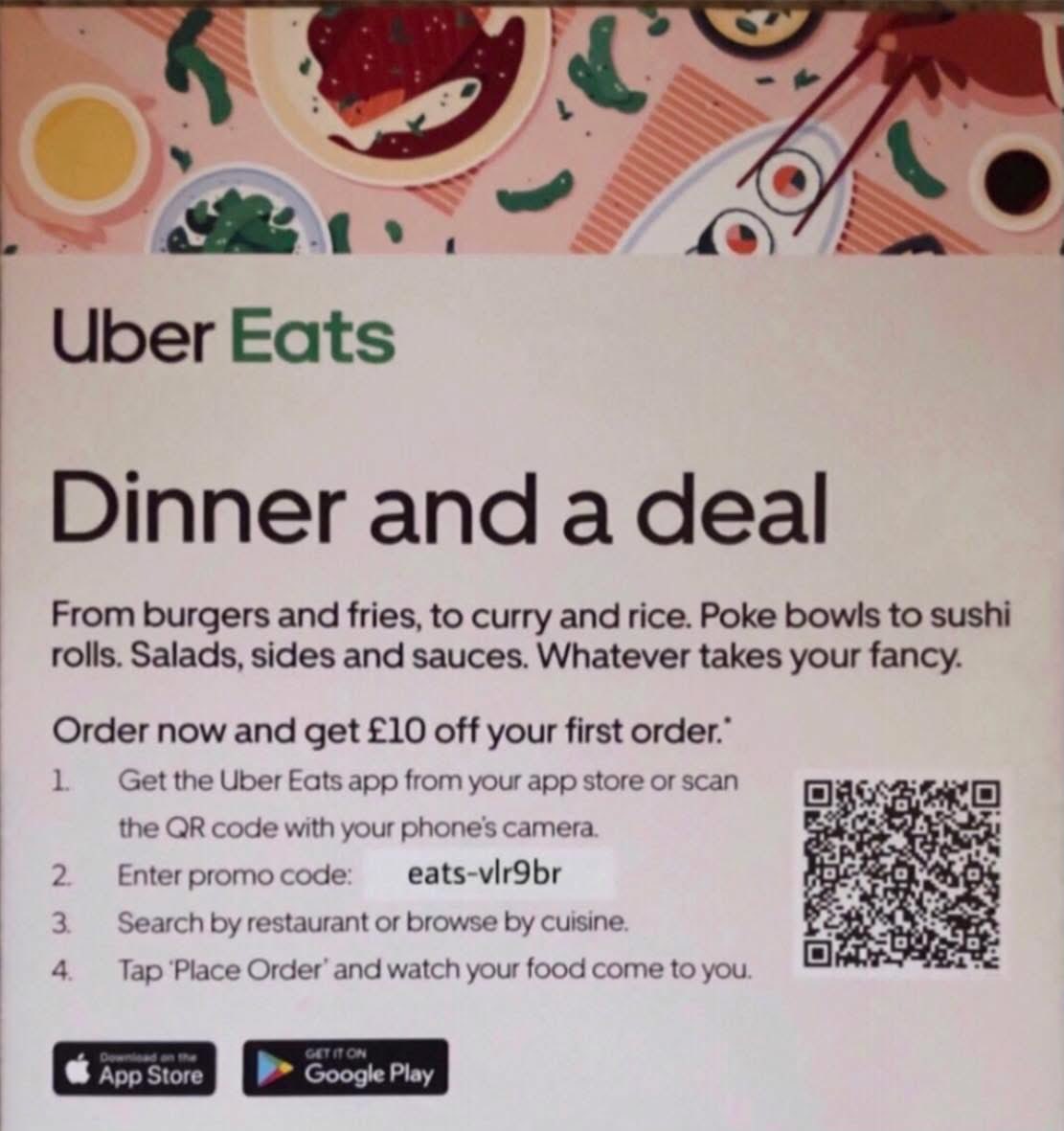 Riyad_Drive's tweet image. £10 OFF £15 UBER EATS UK ORDER 
EATS-VLR9BR 

#Ubereats #UberEatsPromoCode #UberEatsUK #UberEatsCode #McDelivery #UberEatsPromoCodeuk #ubercode #ubereatsdelivery #uk #deliveroo #KFC #JustEatUK #FreeFood 
#Pizzaday #NandosUK #dominos_UK #subway #burgerking #pizzahutuk #mcdonaldsuk