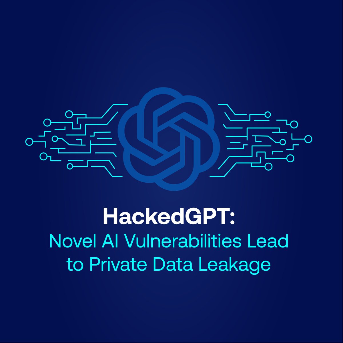 TenableSecurity's tweet image. #TenableResearch uncovered seven vulnerabilities in #ChatGPT that could enable data theft, safety bypass and persistent compromise.

🔒 Read the findings + recommendations for security teams: spr.ly/60117MwrL