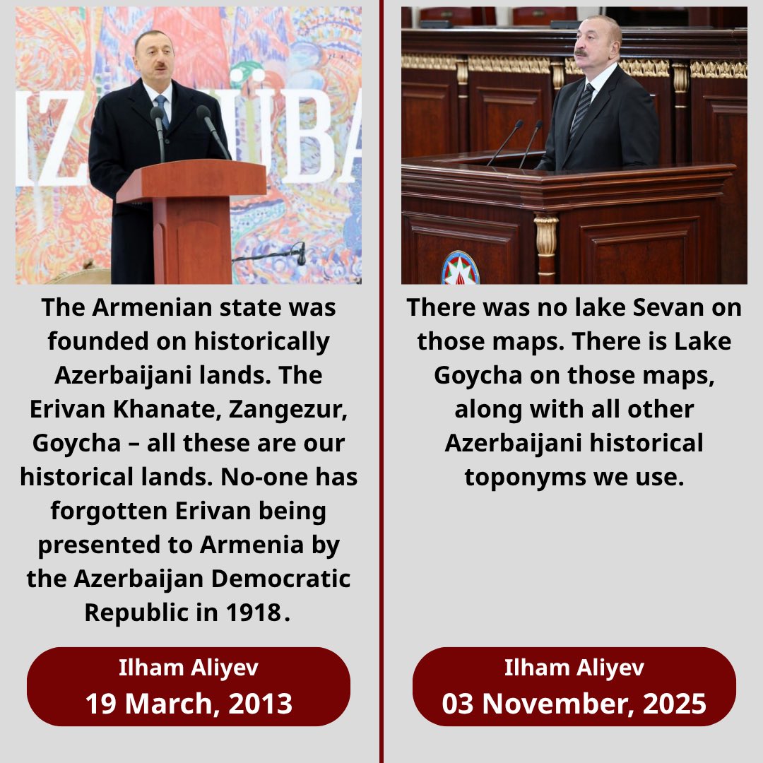 Aliyev keeps revealing his expansionist aims, saying the same things he did 12 years ago. He shows that the conflict was never just about Nagorno-Karabakh. It’s about falsifying the history of Armenia and Armenians, using that narrative as a base for a new war.