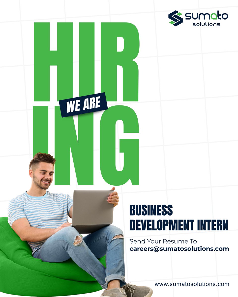 SumatoSolutions's tweet image. We’re Hiring: Business Development Intern

Looking to start your career in business growth &amp;amp; client relations? Join Sumato Solutions to learn, collaborate, and grow in a dynamic environment.

📍 Lahore, Pakistan
🔗 Apply Now: sumatosolutions.com/careers

#WeAreHiring #SumatoSolutions