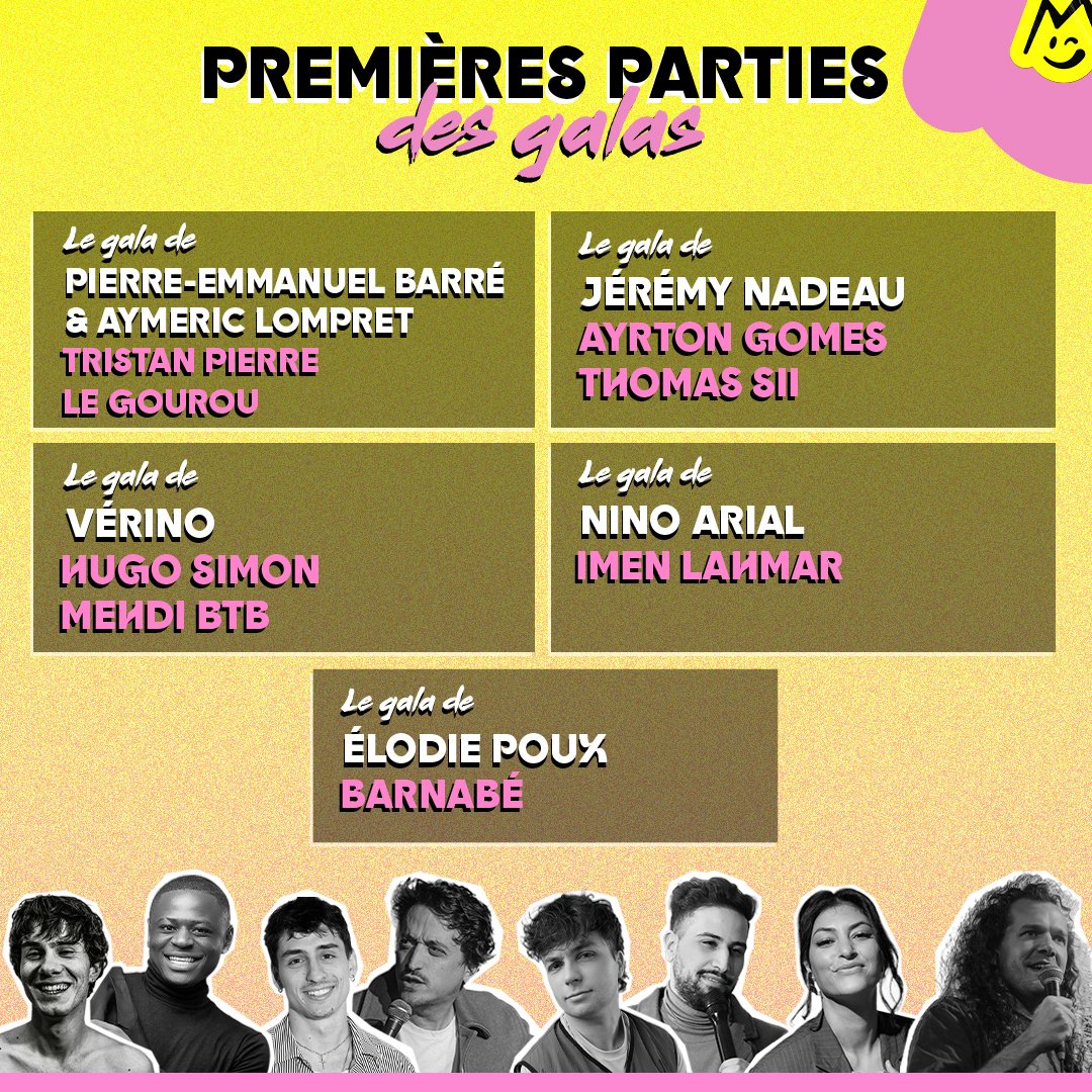 MontreuxComedy's tweet image. Découvre les nouveaux talents qui vont mettre le feu en première partie du festival ! ✨

🎟️ Réserve vite tes places ➡️ bit.ly/BilletterieMCF… 

#MontreuxComedy #Humour #Spectacle