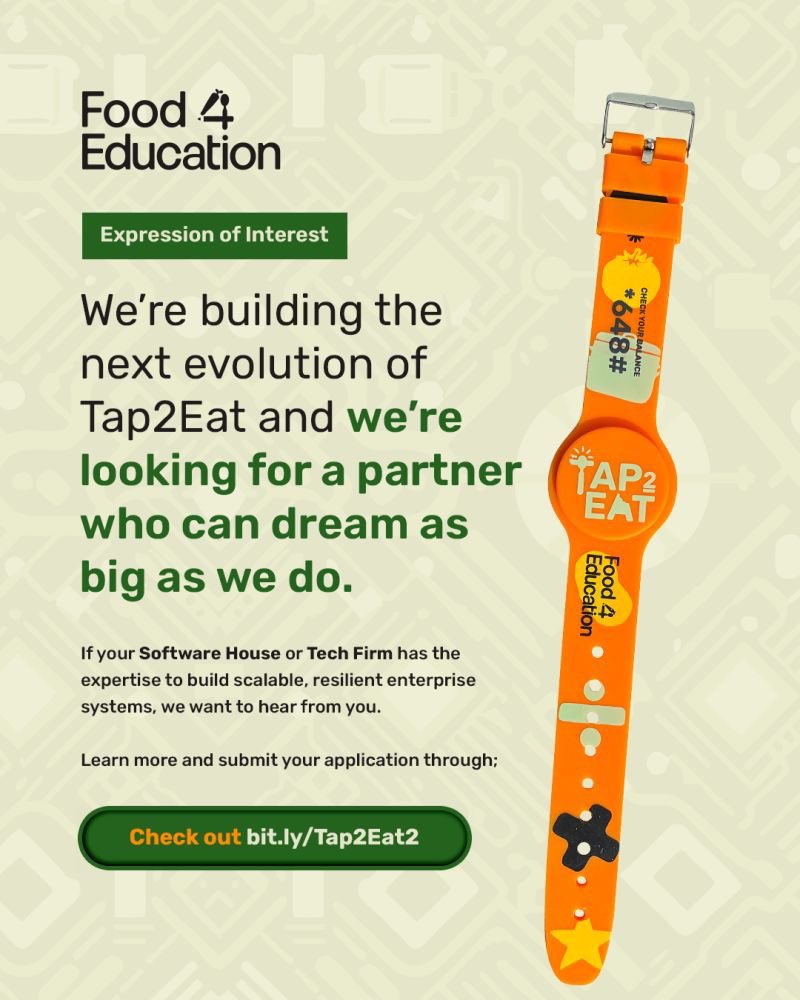Food4Education's tweet image. We’re building the future of school feeding and we’re looking for visionary tech partners to help us take Tap2Eat to the next level.

This is a call to firms with the expertise to design scalable, secure, and world-class systems that drive real impact.

Submit your Expression of…