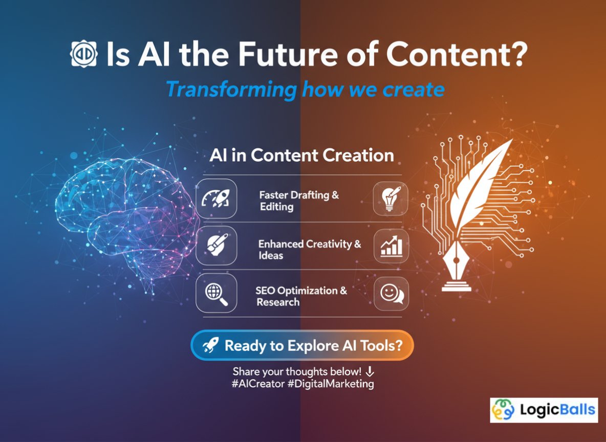logicballs_ai's tweet image. 🚀 Is AI the future of content creation? From faster editing to smarter SEO, AI is transforming how we create! 
💡 Ready to explore AI tools? 
Share your thoughts! 👇 

#AICreator #DigitalMarketing #AIinContent