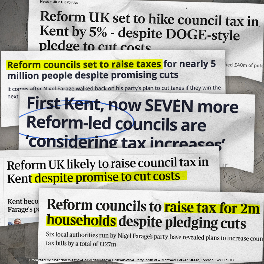 Reform councils are raising your council tax.

Why? Because they never had a plan in the first place.