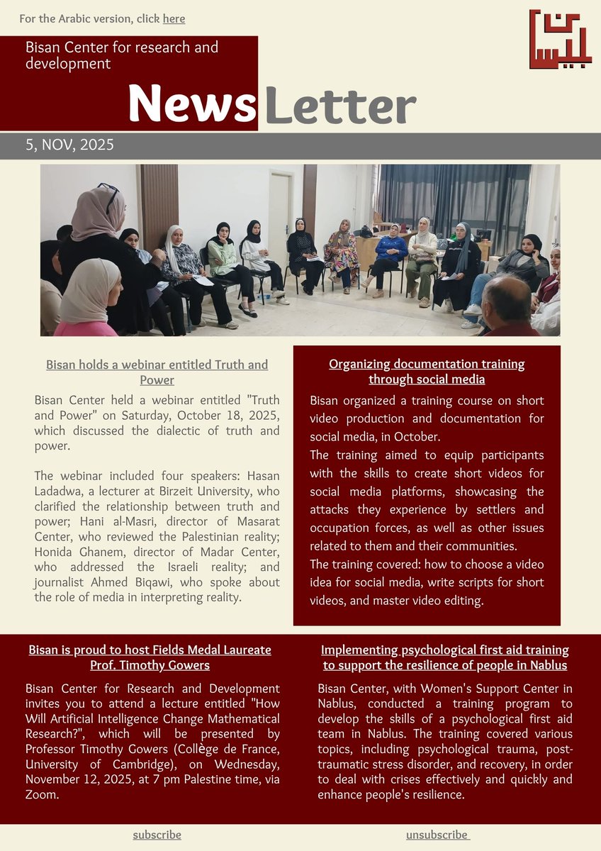 Bisan Center for Research & Development tweet media