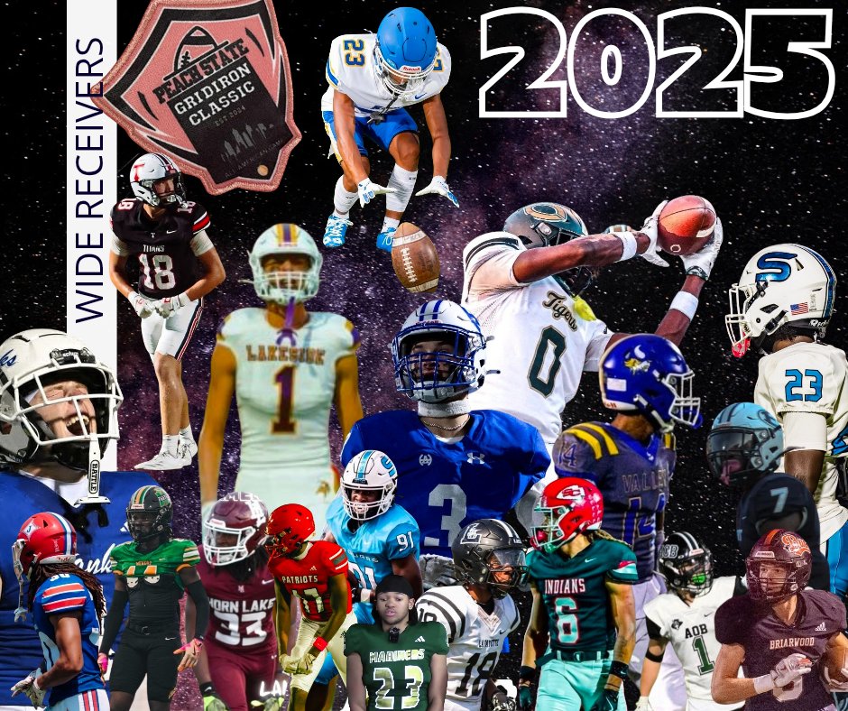 2025 PSGC All-American Wide Receivers. <a href="/PSGC2024/">🍑Peach State Gridiron Classic All-American Game🍑</a>
⭐️Speed,length and athleticism will be all over the field at the WR position. <a href="/tysorrells0/">Tyler Sorrells</a>
<a href="/TylerWilson_5/">Tyler Wilson</a> <a href="/CadenWatson02/">Caden Watson</a> <a href="/Thechozenone28/">Carter Perrin</a> <a href="/spencerjwise/">Spencer Wise</a> <a href="/JordynShorter7/">Jordyn Shorter14</a> <a href="/LanceMcgowen/">Lance Mcgowen</a> <a href="/Mykell_Hines15/">Mykell Hines</a> <a href="/b_demore3/">Banks Demore</a> <a href="/N0ahBaker/">Noah Baker</a>