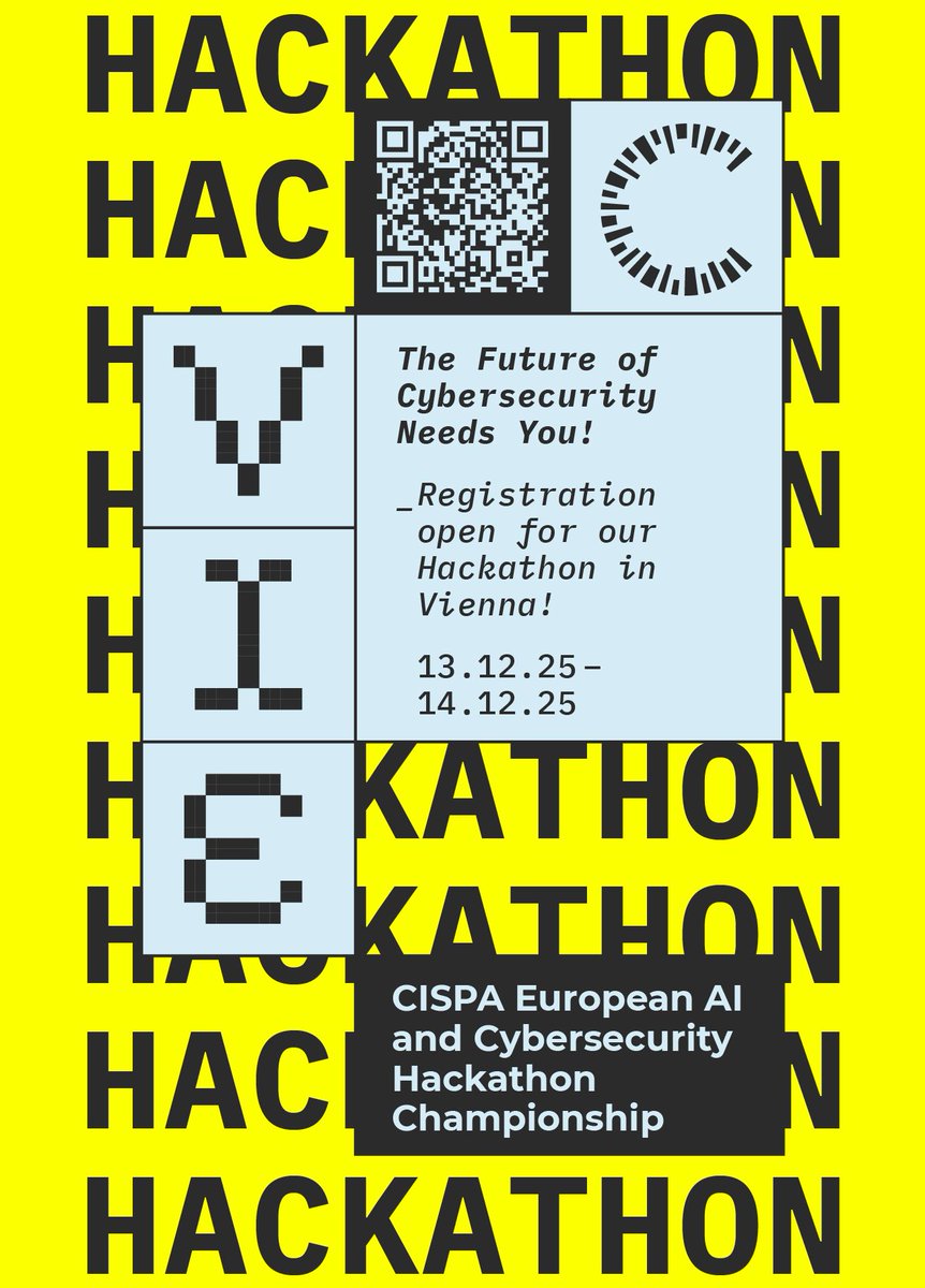 CISPA European AI and Cybersecurity Hackathon Championship. Dec 13+14  @Univie