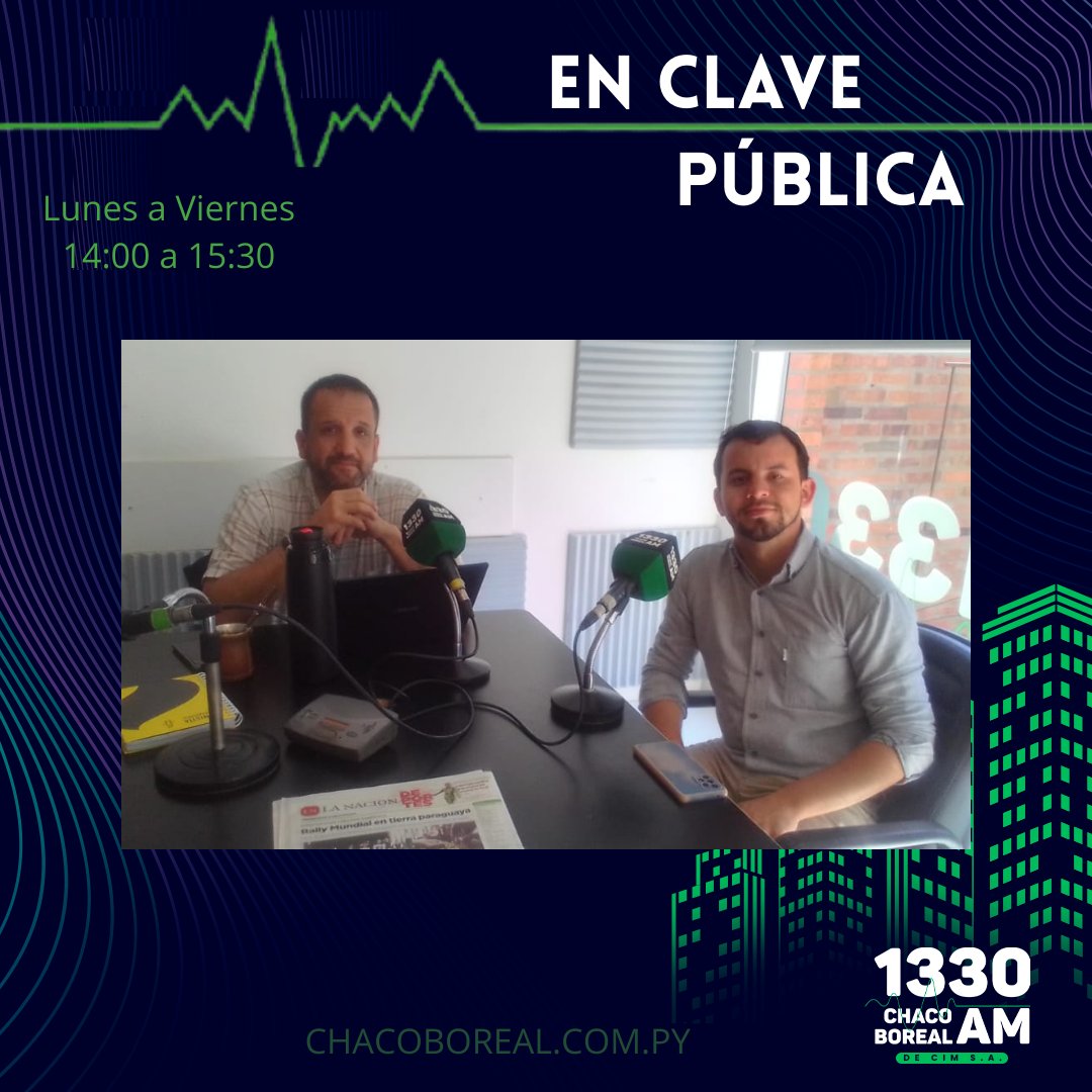 Ya inicia #EnClavePublica con Camilo Filártiga y Brian Cáceres

🔴 En vivo: chacoboreal.com.py

📻Escuchanos en desdeparaguay.com/1330

📱 WhatsApp: wa.me/+595974121330 | #1330am