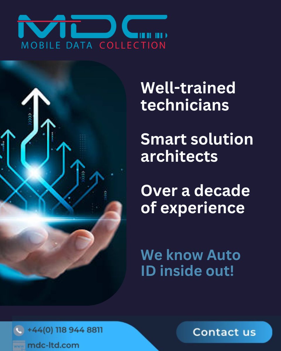 WeAreMDCLtd's tweet image. Here at MDC, we live and breathe Auto ID technology, but our greatest asset is our knowledge.

When you work with us, you get the advantage of all that expertise.

🌐 mdc-ltd.com
☎️ +44 (0)118 944 8811

#SME #retailtech #autoidsolutions #autoidadvice

@retailtechinsig