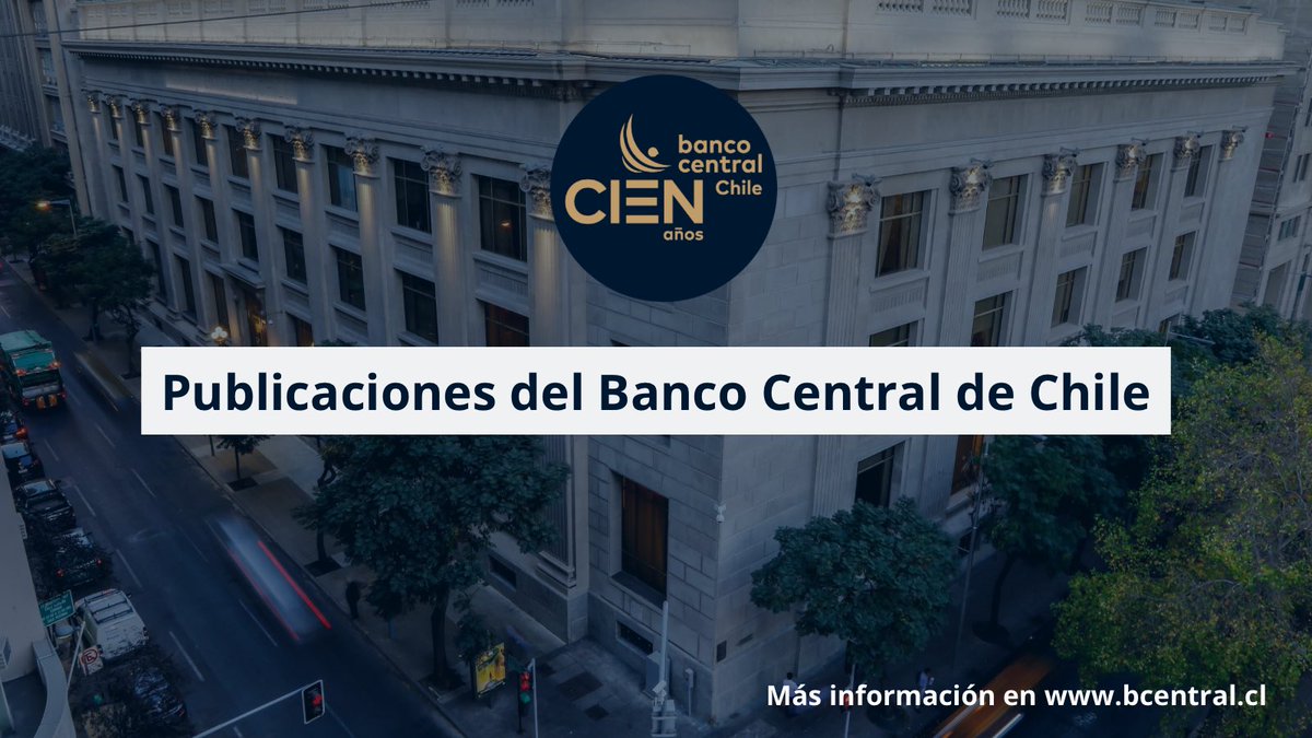 🔵El Banco Central de Chile ha publicado en su sitio web las siguientes publicaciones:

✅Indicadores de Dinámica de Empresas.
✅Índice Mensual de Ventas Online del Comercio Minorista.

💻Conoce más en bcentral.cl