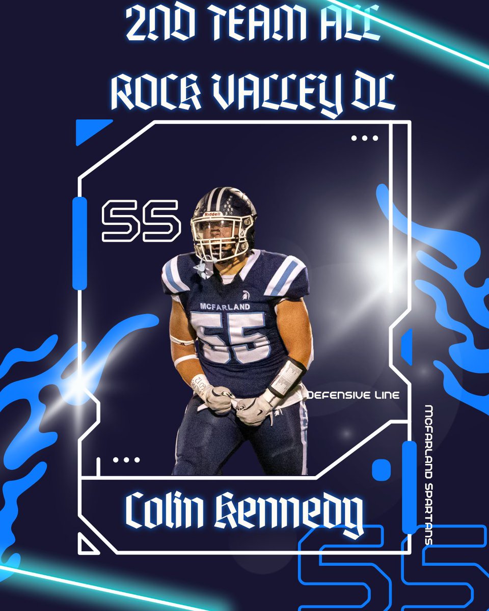 Colin Kennedy 2nd Team All Rock Valley Conference Defensive Lineman