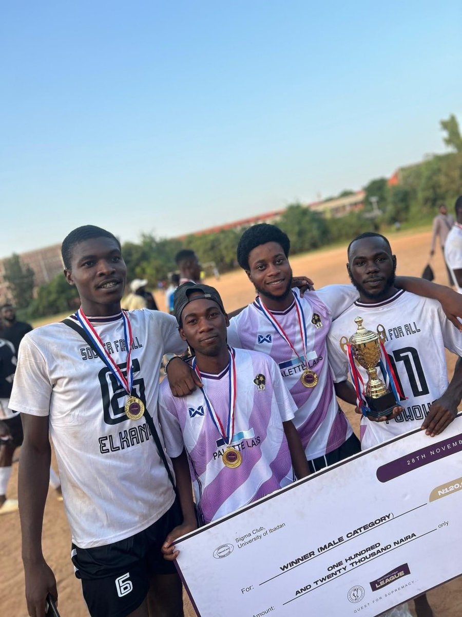 Sigma ✅
Inter-Hall ✅
Dean's Cup ✅
Inter-faculty ✅.

Did it all, won it all. It doesn't come better than that — proper UNIBADAN legend 💫.
