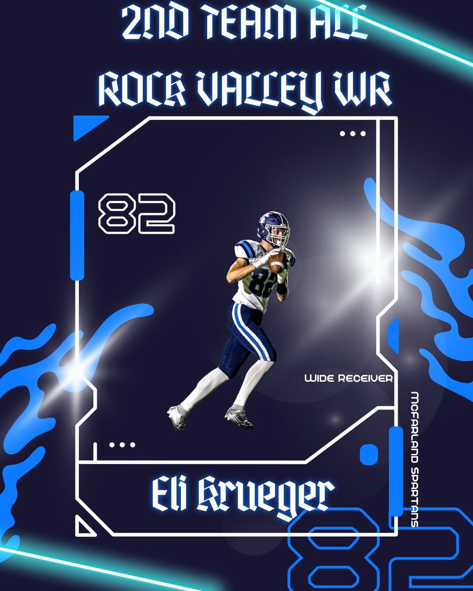 Eli Krueger 2nd Team All Rock Valley Conference WR