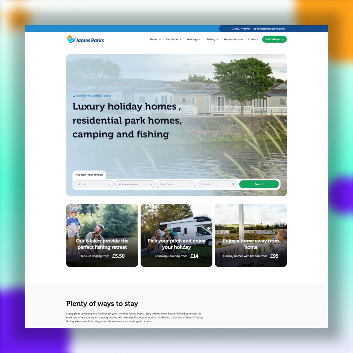 Electronthemes's tweet photo. Delivered: James Parks. Family Holiday &amp; Camping Website Built on WordPress

✅ Custom theme &amp; UX
✅ Fast &amp; responsive
✅ 6 widgets + 3 post types

Live now 👉 https://t.co/ljjUokX97B

📩 contact@electronthemes.com

#WordPress #WebDesign #ElectronThemes #WebDevelopment #UXDesign https://t.co/WmzAdoVgNj
