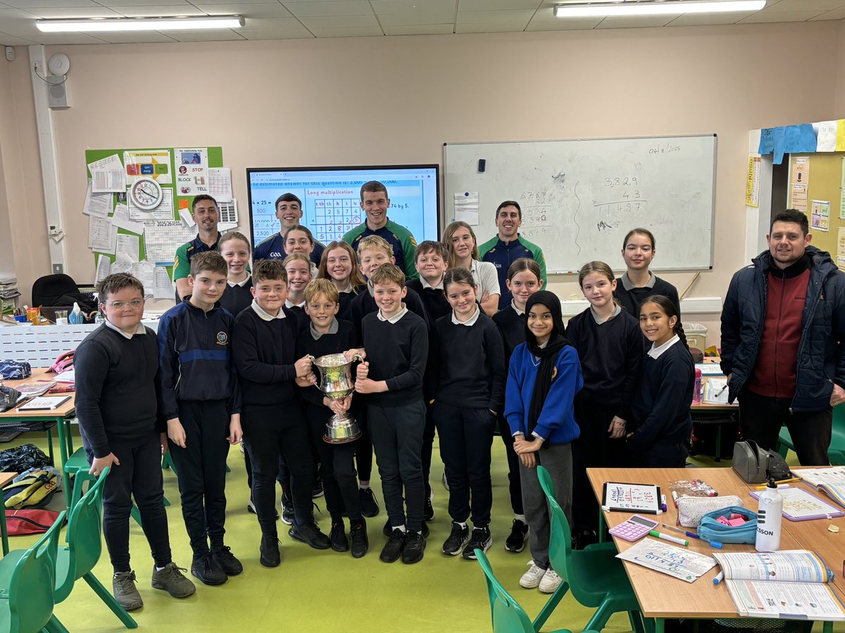 Delighted to welcome members of <a href="/TubberclairGAA/">Tubberclair GAA</a> championship winning team to the school this morning. Best of luck to the lads in the <a href="/gaaleinster/">Leinster GAA</a> club championship. <a href="/cnambnaisiunta/">Cumann na mBunscol</a> <a href="/westmeath_gaa/">Westmeath GAA</a> <a href="/coachingwh/">Westmeath Coaching & Games</a>