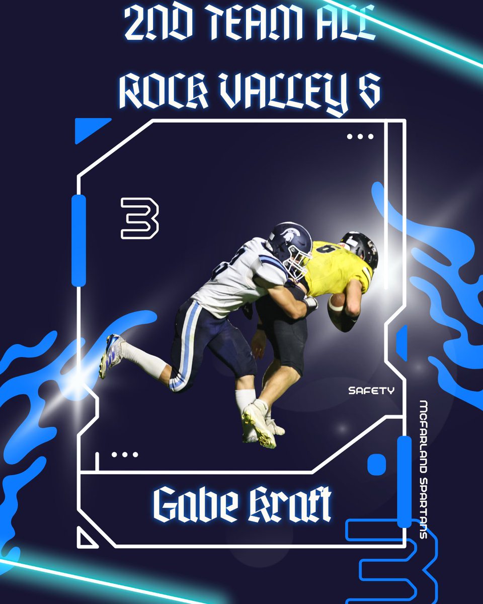Gabe Kraft 2nd Team All Rock Valley Conference Safety