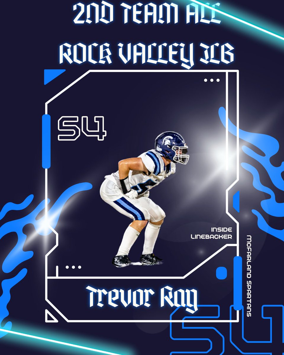 Trevor Ray 2nd Team All Rock Valley Conference Inside Linebacker