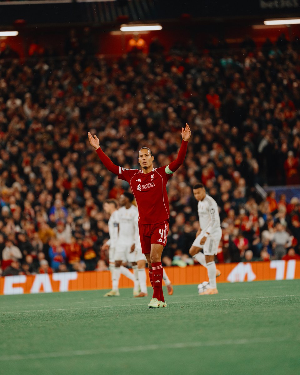 anfield under the lights <a href="/VirgilvDijk/">Virgil van Dijk</a>🌟