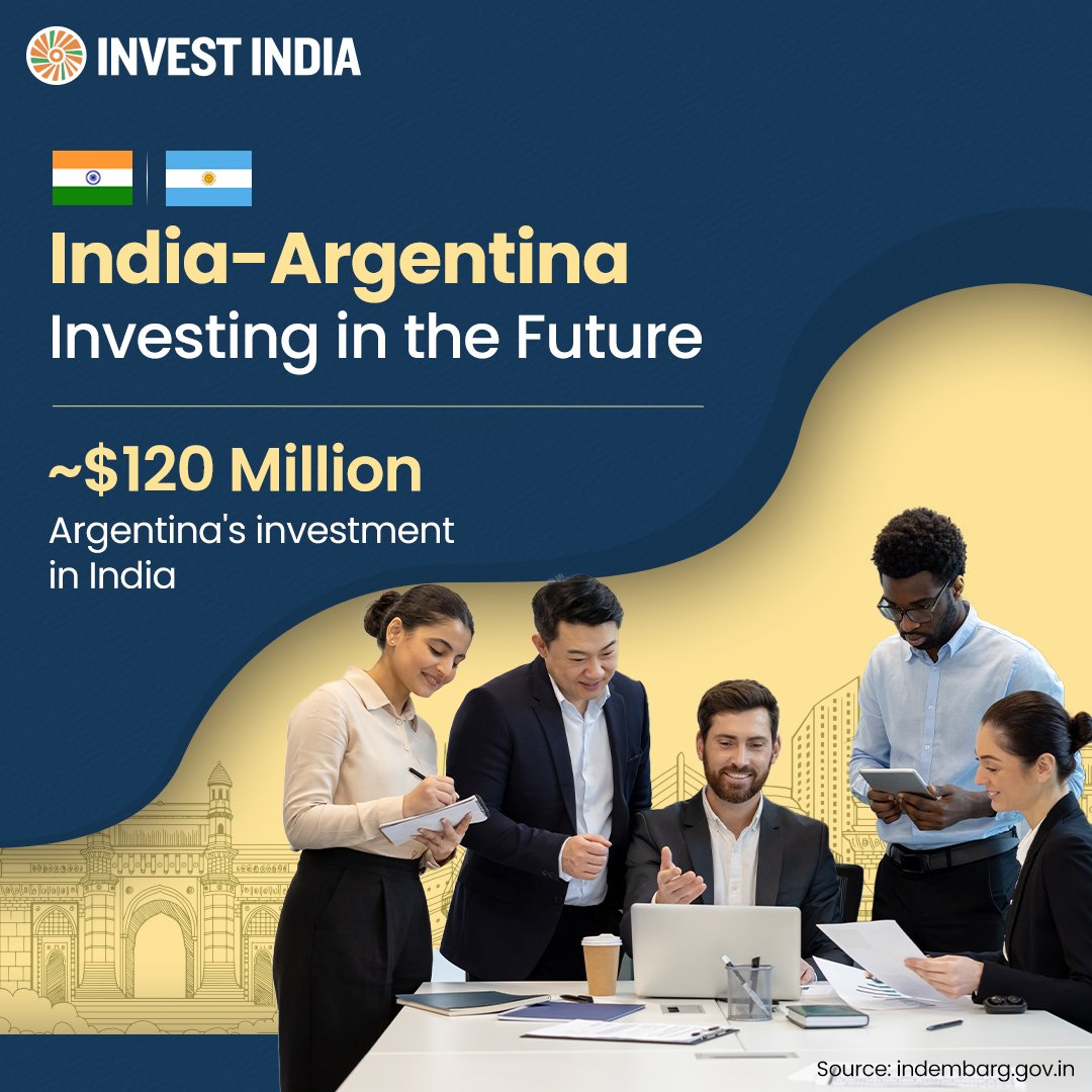 investindia's tweet image. #Argentina’s growing investment in India highlights a new era of global collaboration. From @Globant in IT to #TECHINT in engineering, Argentine companies are strengthening ties and driving innovation across key sectors.

Learn more: tinyurl.com/II-Home

#InvestInIndia