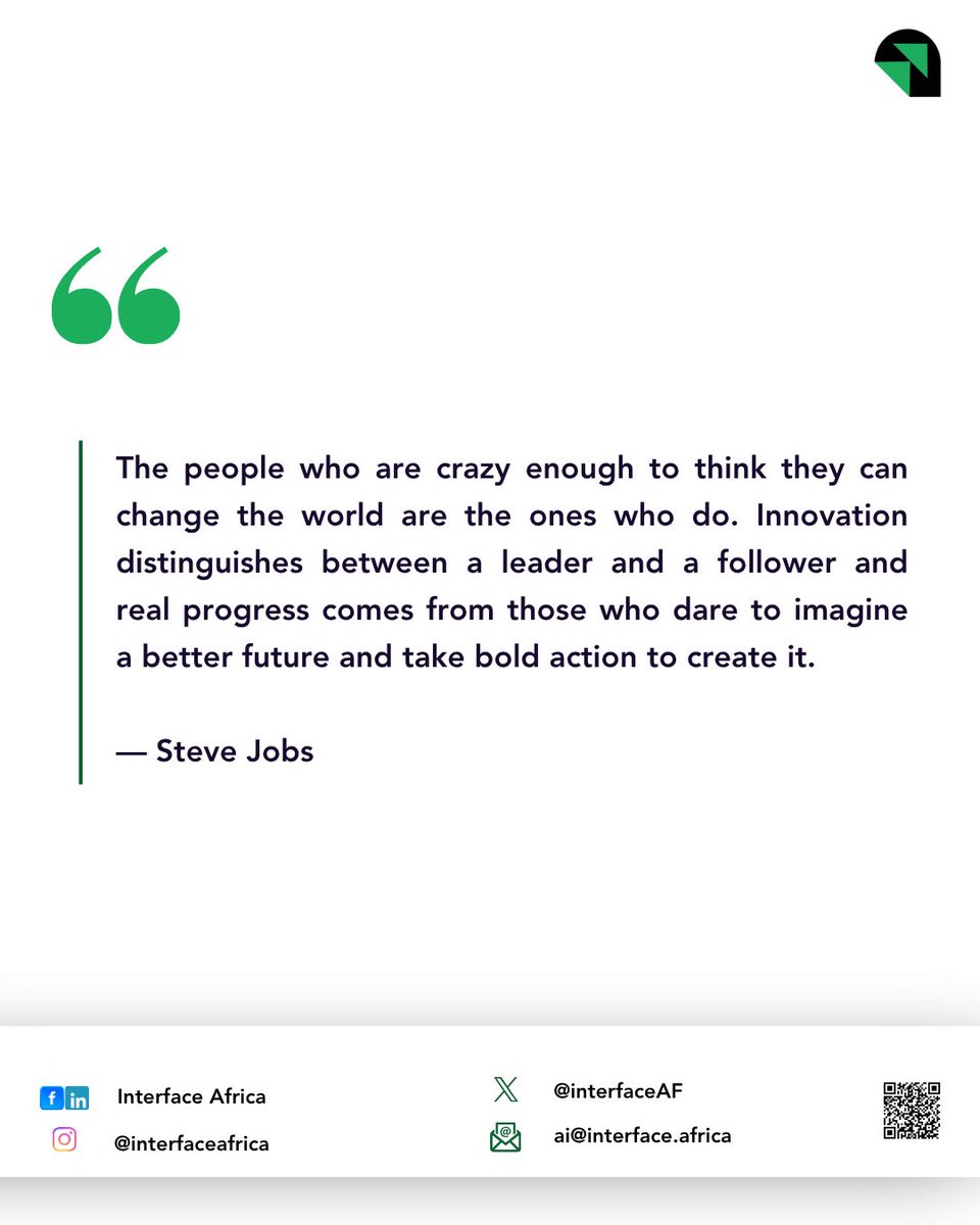 interfaceAF's tweet image. At Interface Africa, we believe that the future belongs to those who dare to reimagine it. Every project we pursue, every partnership we build, is rooted in the power of ideas that challenge the norm and drive sustainable progress across Africa. 🌍💡