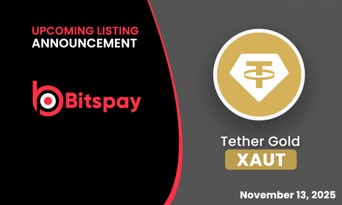 📢 Upcoming Listing on Bitspay: Tether Gold (XAUT) 🪙🏆

We’re thrilled to announce the upcoming listing of Tether Gold (XAUT) — a digital token backed by real, physical gold! Experience the perfect blend of gold’s stability and blockchain’s speed on Bitspay Exchange.